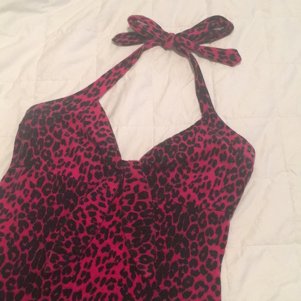 Pink Leopard Wiggle Dress